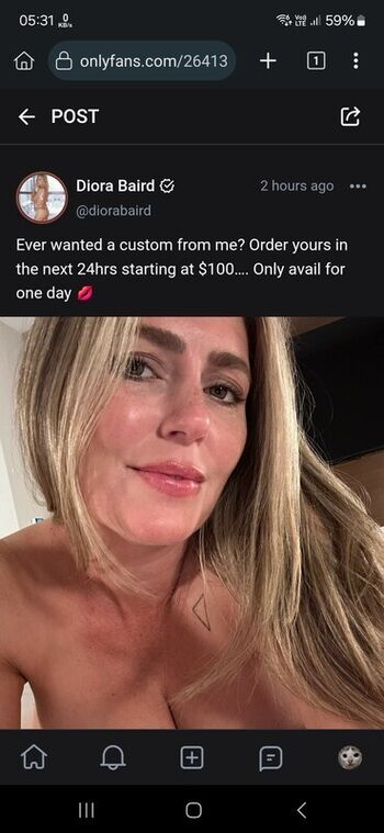 Full leaked Diora baird  page private onlyfans photo